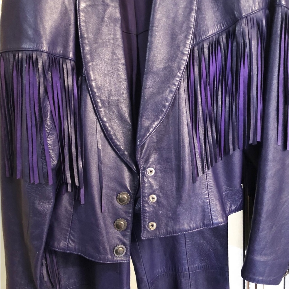 North Beach Leather Vintage Purple Suit